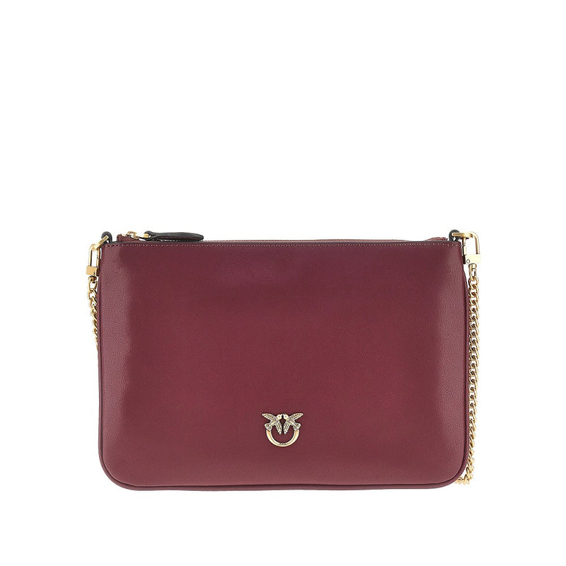 Pinko Pinko Flat Classic Leather Pouch Red - World Class Fashion