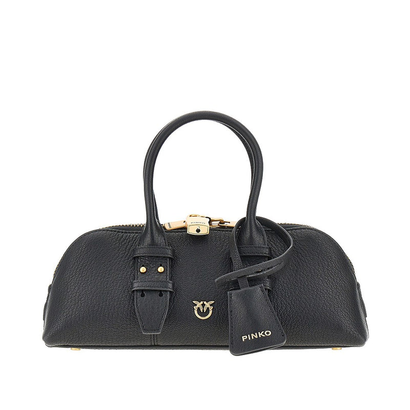 Pinko Pinko Grained Leather Escape Bag Black - World Class Fashion