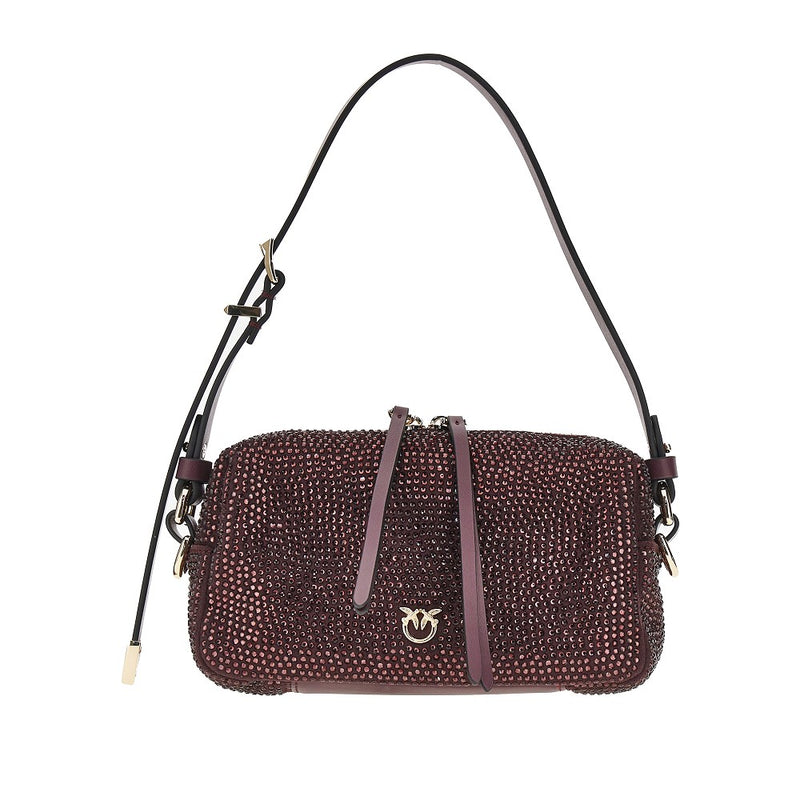 Pinko Pinko Full Strass Mini Crossbody Bag Red - World Class Fashion