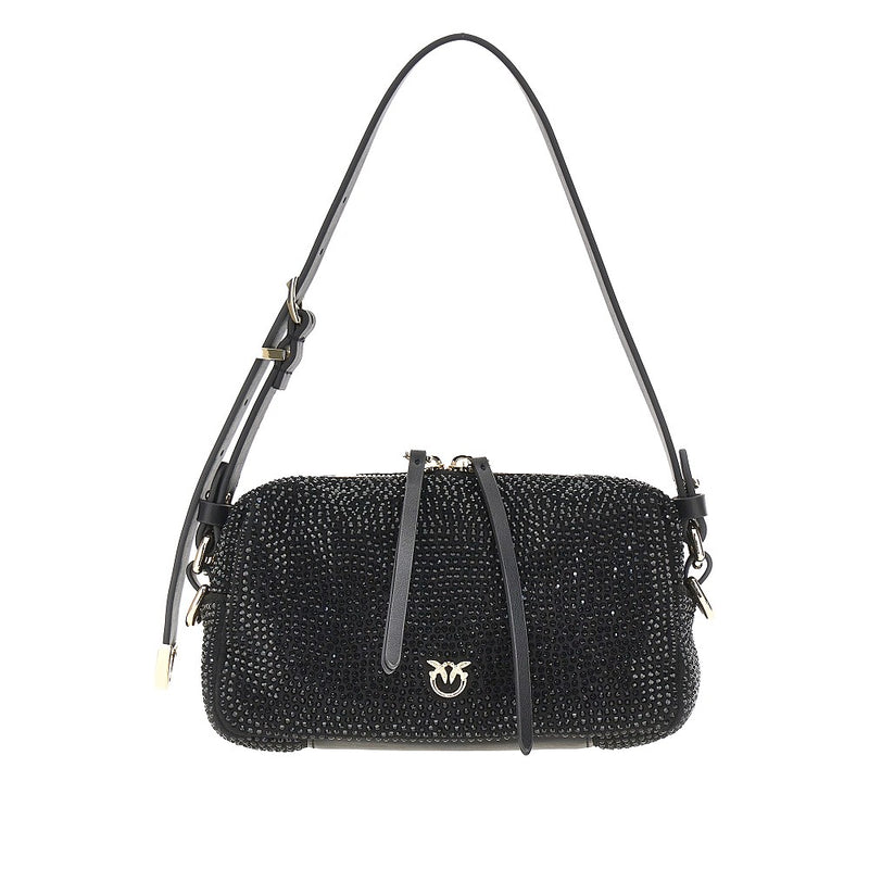 Pinko Pinko Full Strass Mini Crossbody Bag Black - World Class Fashion