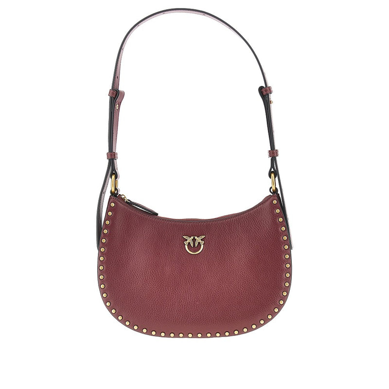 Pinko Pinko Mini Half Moon Leather Shoulder Bag Red - World Class Fashion