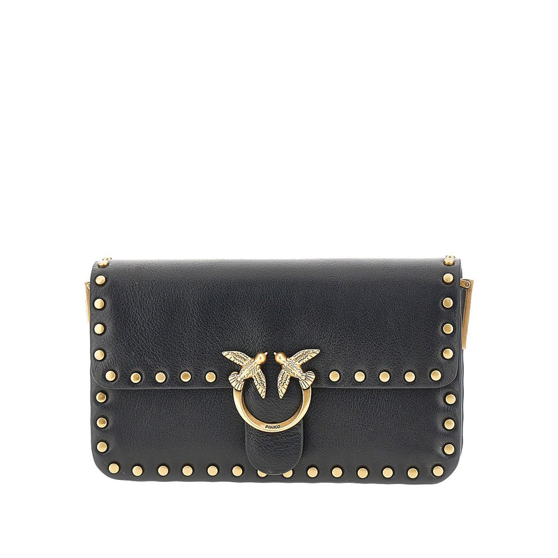 Pinko Pinko Baby Love Bag One Slouchy Leather Black - World Class Fashion