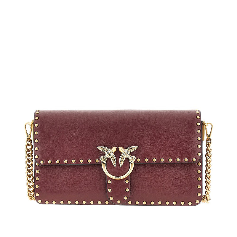 Pinko Pinko Love One Slouchy Leather Bag Red - World Class Fashion