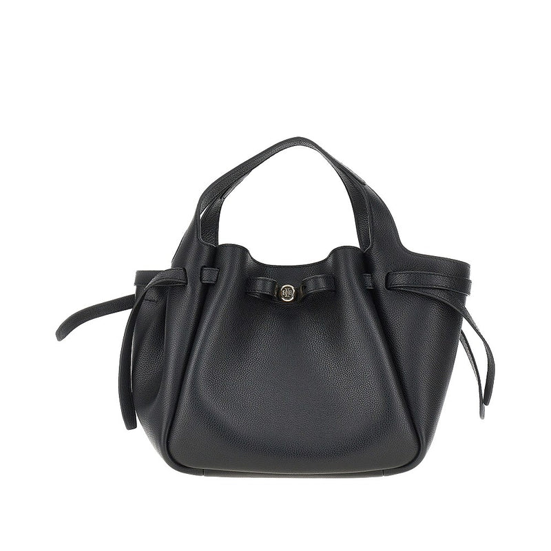 Tory Burch Tory Burch Romy Grained Leather Bag Black - World Class Fashion