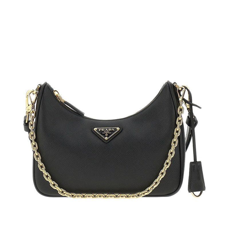 Prada Prada Saffiano Leather Re-Edition Mini Bag Black - World Class Fashion