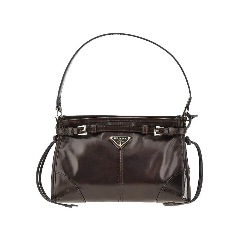 Prada Prada Small 'Prada Bonnie' Top-handle Bag Brown - World Class Fashion