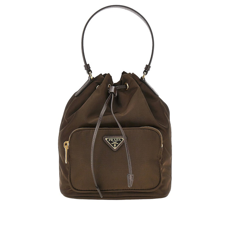 Prada Prada Re-Nylon Duet Bucket Bag Brown Women - World Class Fashion