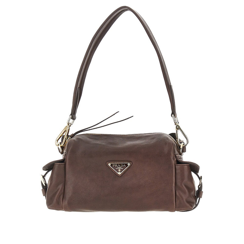 Prada Prada Nappa Leather Small 'Prada Explore' Bag Brown - World Class Fashion