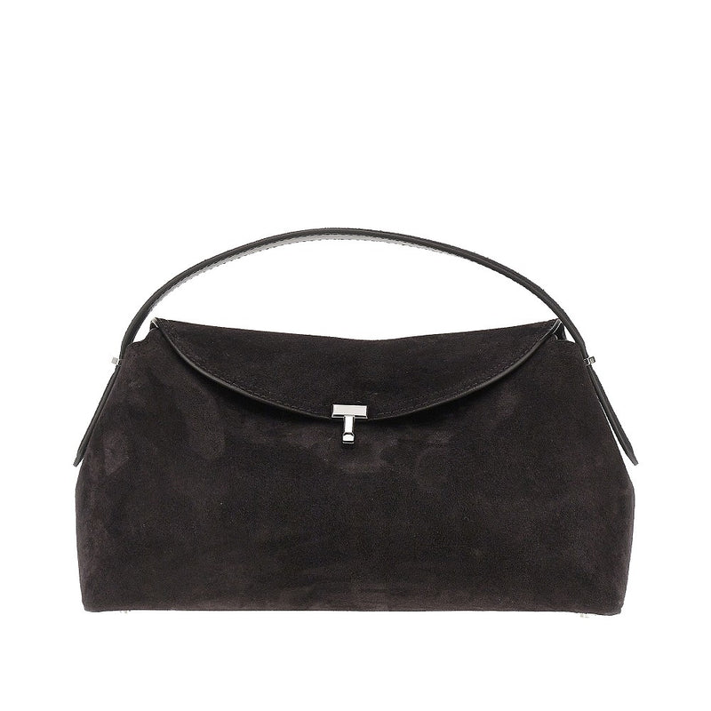 Toteme Toteme T-Lock Suede Leather Bag Brown - World Class Fashion