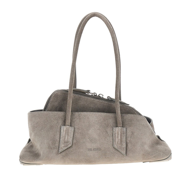 The Attico The Attico La Passeggiata Suede Bag Grey - World Class Fashion