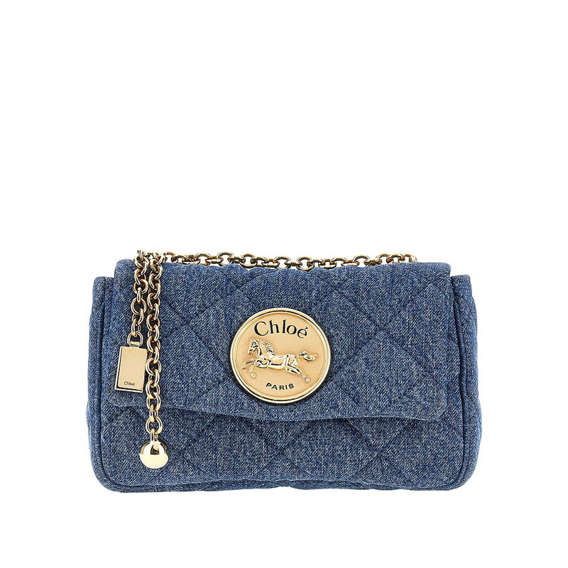 Chloe Chloe Small Chloé Heritage Denim Bag Blue - World Class Fashion