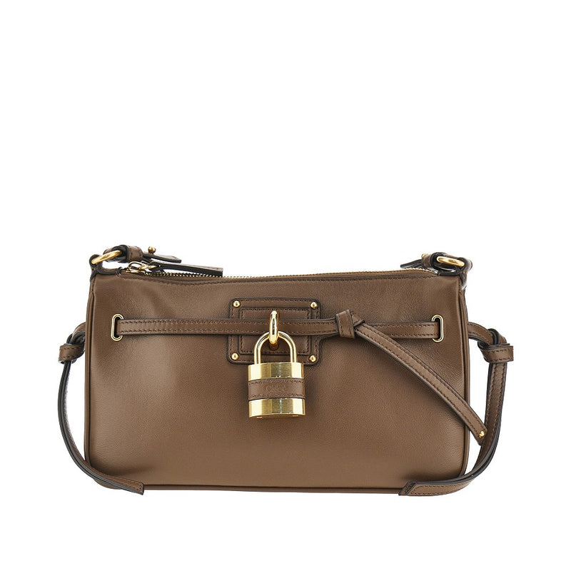 Chloe Chloe Mini Paddington Sling Leather Pouch Brown - World Class Fashion