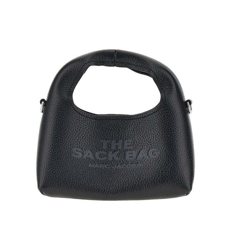 Marc Jacobs Marc Jacobs Grained Leather Micro 'The Sack' Bag Black - World Class Fashion