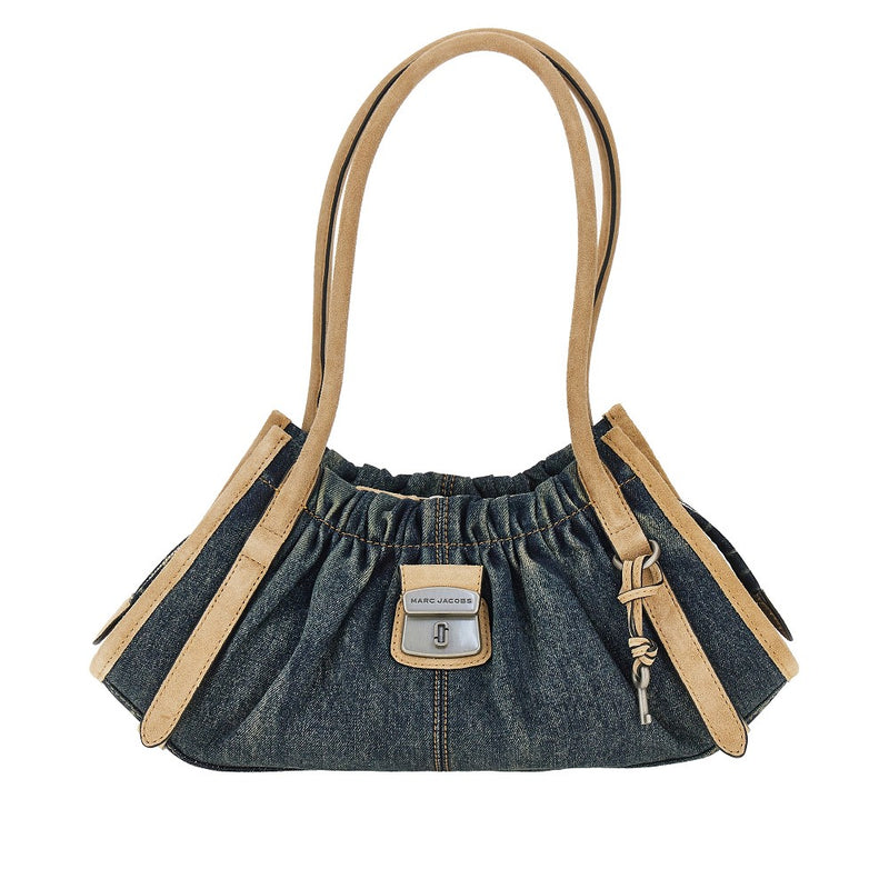 Marc Jacobs Marc Jacobs Cristina Denim Suede Blue Shoulder Bag - World Class Fashion
