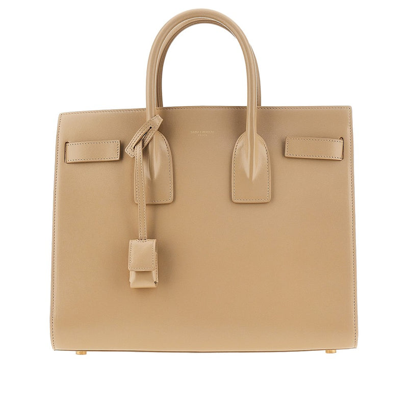 Saint Laurent Saint Laurent Small Sac De Jour Leather Bag Beige - World Class Fashion