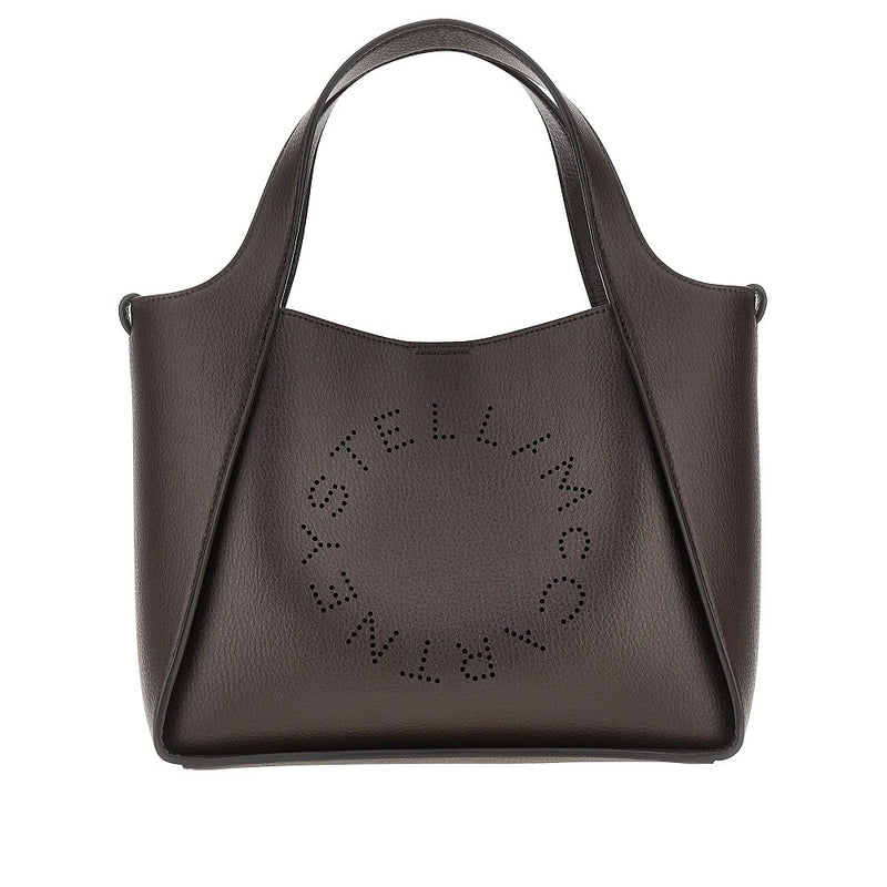 Stella Mccartney Stella McCartney Grained Vegan Leather Tote Bag Brown - World Class Fashion