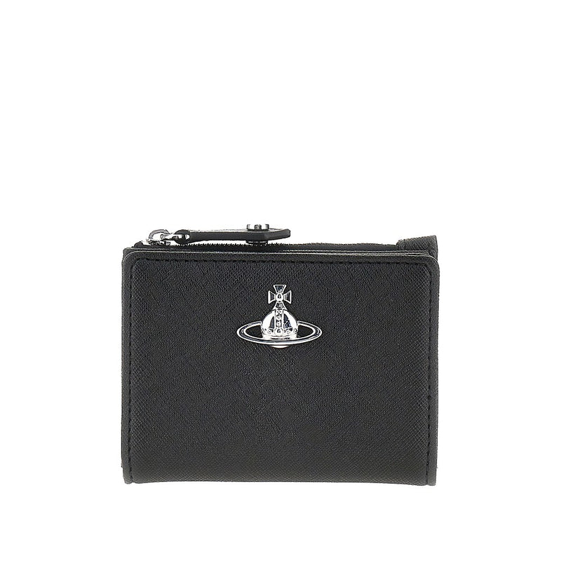 Vivienne Westwood Vivienne Westwood Orb Logo Bi-fold Cardholder Black - World Class Fashion