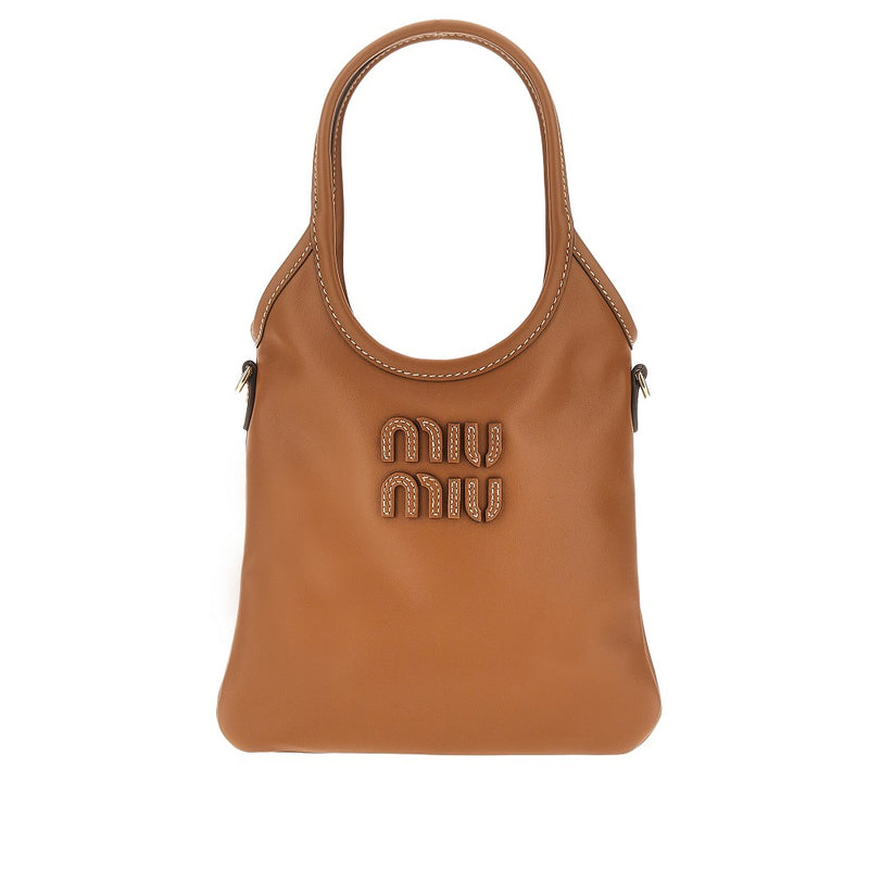 Miu Miu Miu Miu Mini 'Ivy' Leather Bag Brown - World Class Fashion