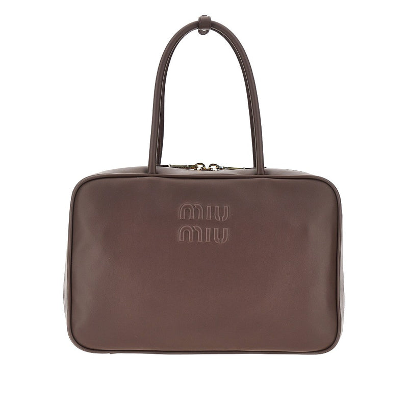 Miu Miu Miu Miu Beau Leather Bag Brown - World Class Fashion