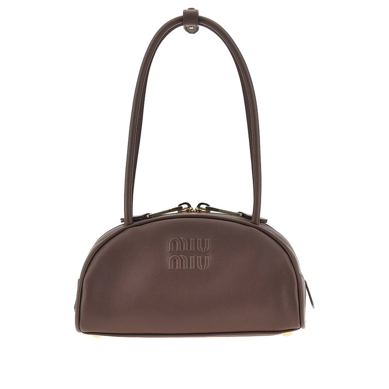 Miu Miu Miu Miu Beau Leather Bag Brown - World Class Fashion