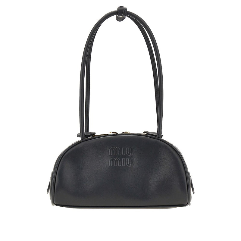Miu Miu Miu Miu Beau Leather Bag Black - World Class Fashion