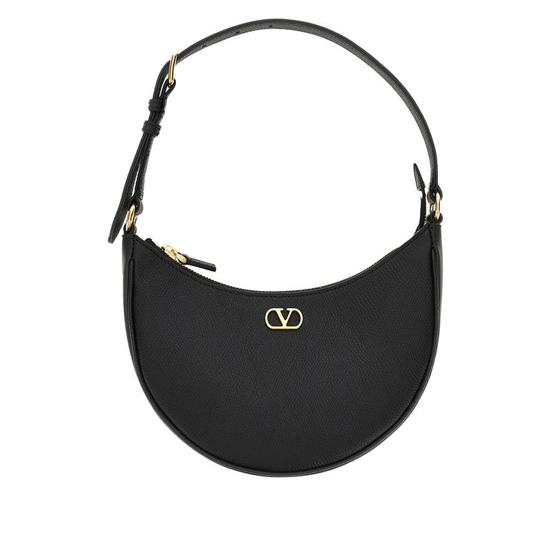 Valentino Garavani Valentino Garavani VLogo Signature Mini Hobo Bag Black - World Class Fashion