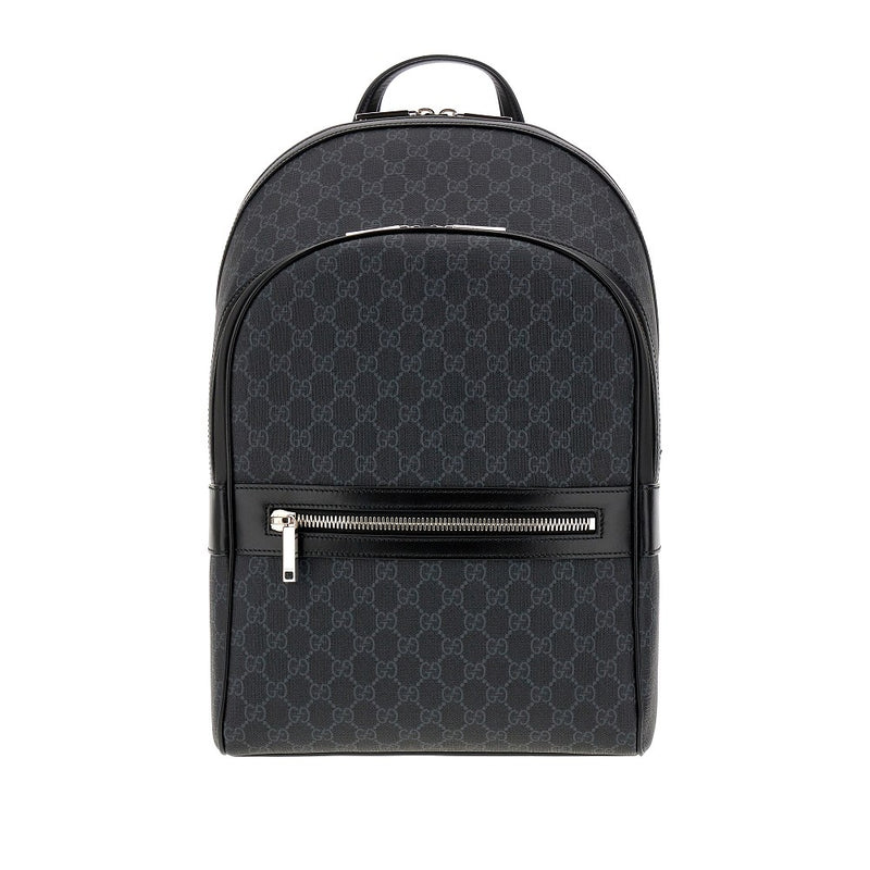 Gucci Gucci GG Supreme Fabric and Leather Backpack Black - World Class Fashion
