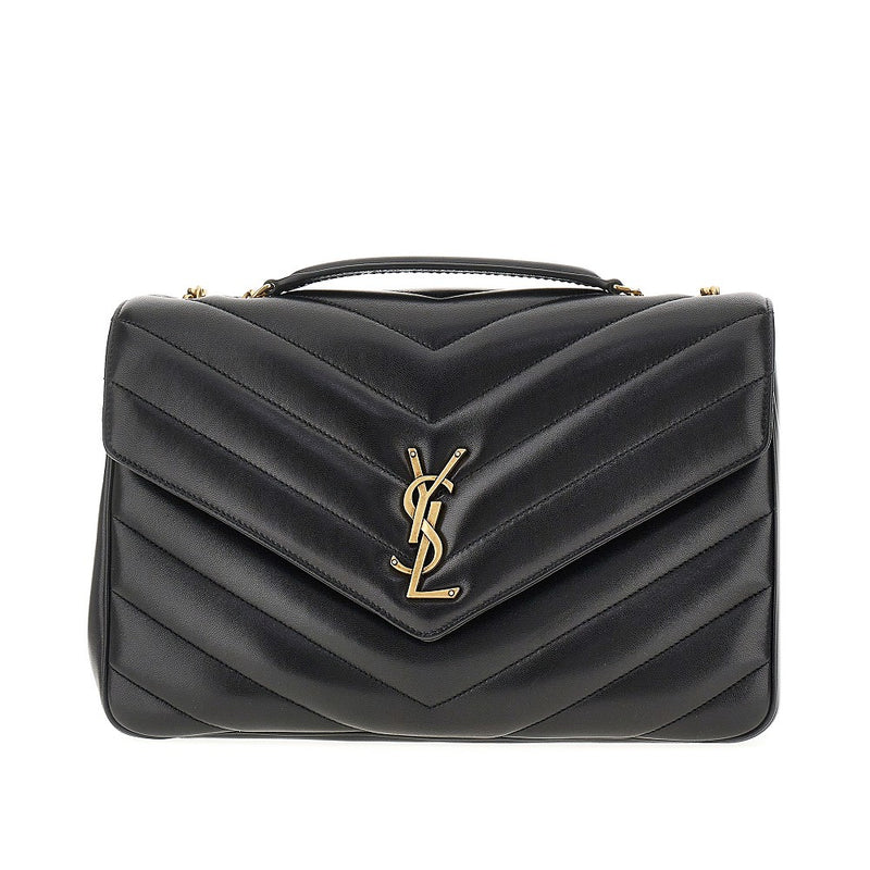 Saint Laurent Saint Laurent Loulou Quilted Nappa Leather Bag Black - World Class Fashion
