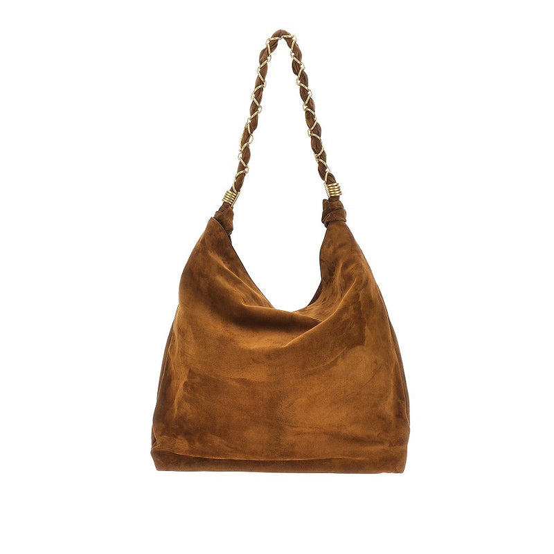 Saint Laurent Saint Laurent Amalia Suede Leather Bag Brown - World Class Fashion