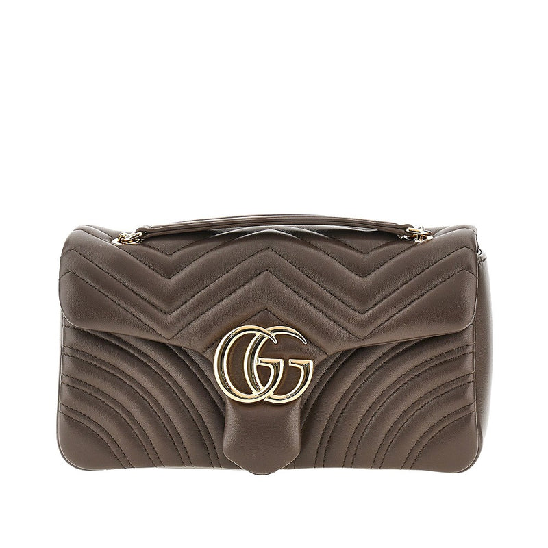 Gucci Gucci GG Marmont Nappa Leather Bag Brown - World Class Fashion