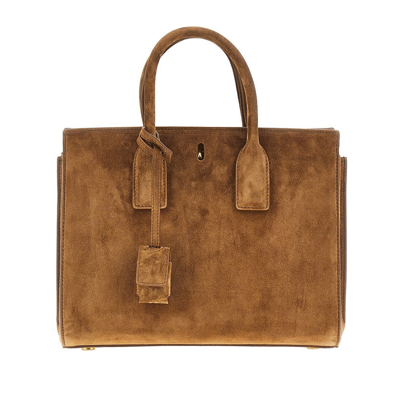 Saint Laurent Saint Laurent Small Sac De Jour Suede Leather Bag Beige - World Class Fashion