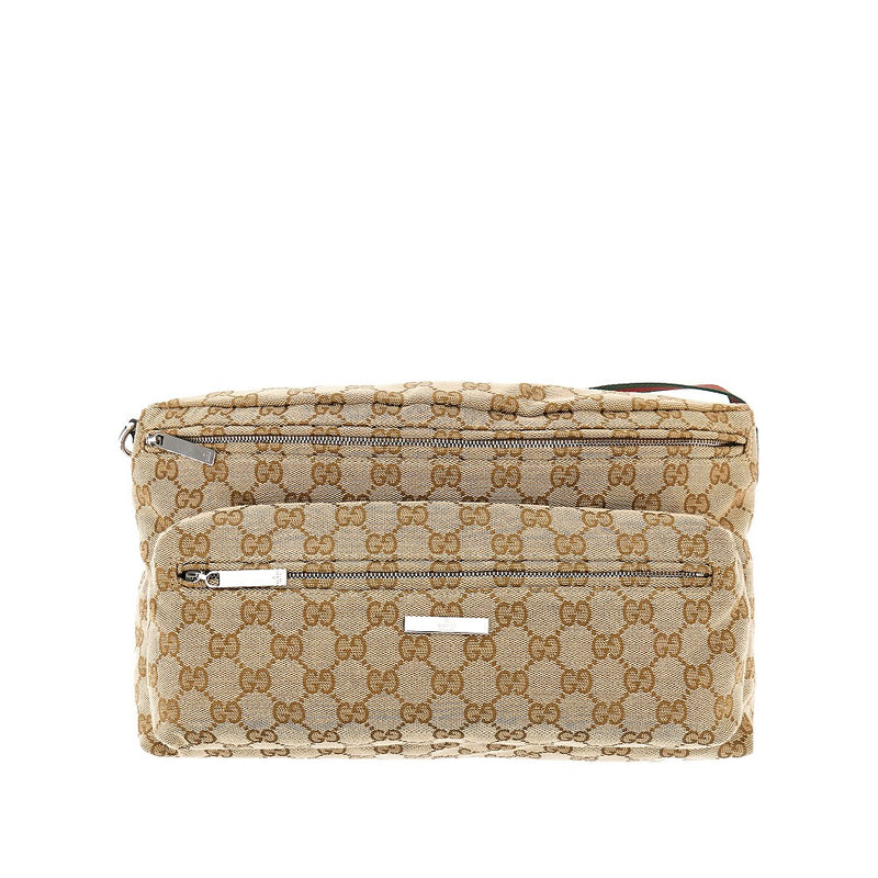 Gucci Gucci Crossbody Bag with Web Ribbon Beige - World Class Fashion