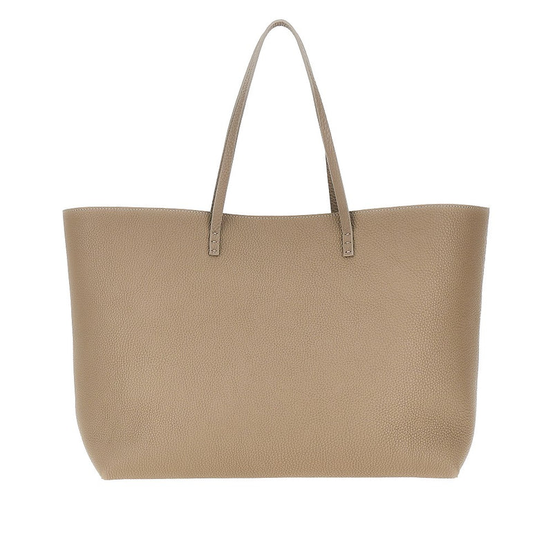 Fendi Fendi Medium 'Roll' Grained Leather Shopping Bag Grey - World Class Fashion