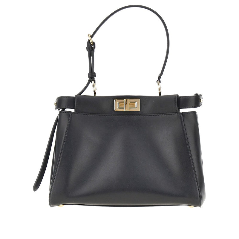Fendi Fendi My Peekaboo Leather Bag Black - World Class Fashion