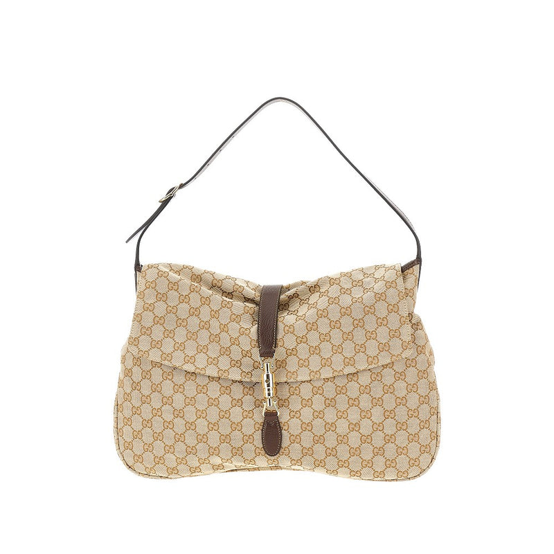 Gucci Gucci Large Jackie Flap Bag Brown - World Class Fashion