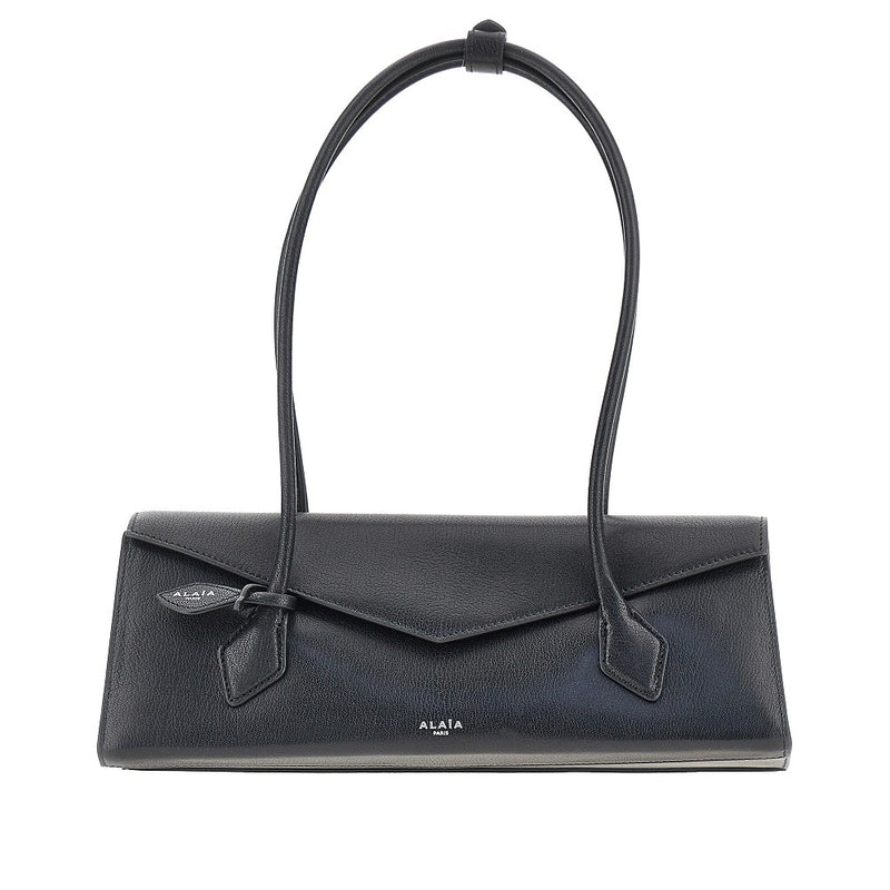 Alaia Alaia Leather Medium 'Le Teckel Flap' Bag Black - World Class Fashion