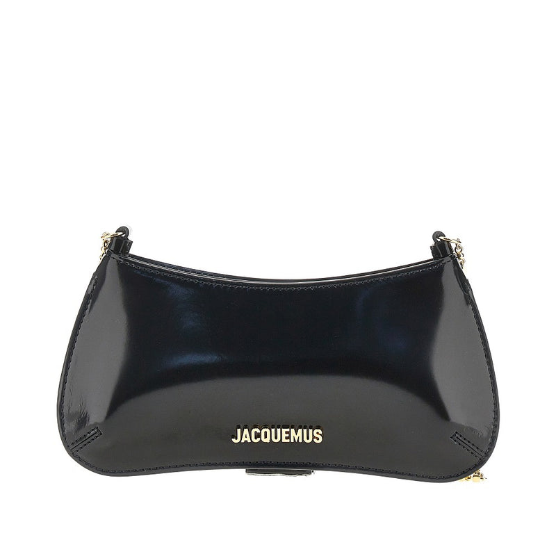Jacquemus Jacquemus Small 'Bisou Chaine' Leather Bag Black - World Class Fashion