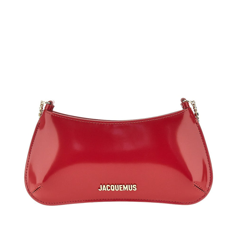 Jacquemus Jacquemus Small 'Bisou Chaine' Leather Bag Red - World Class Fashion