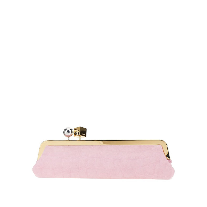 Jacquemus Jacquemus Suede Leather 'Salon' Pouch Pink Women - World Class Fashion