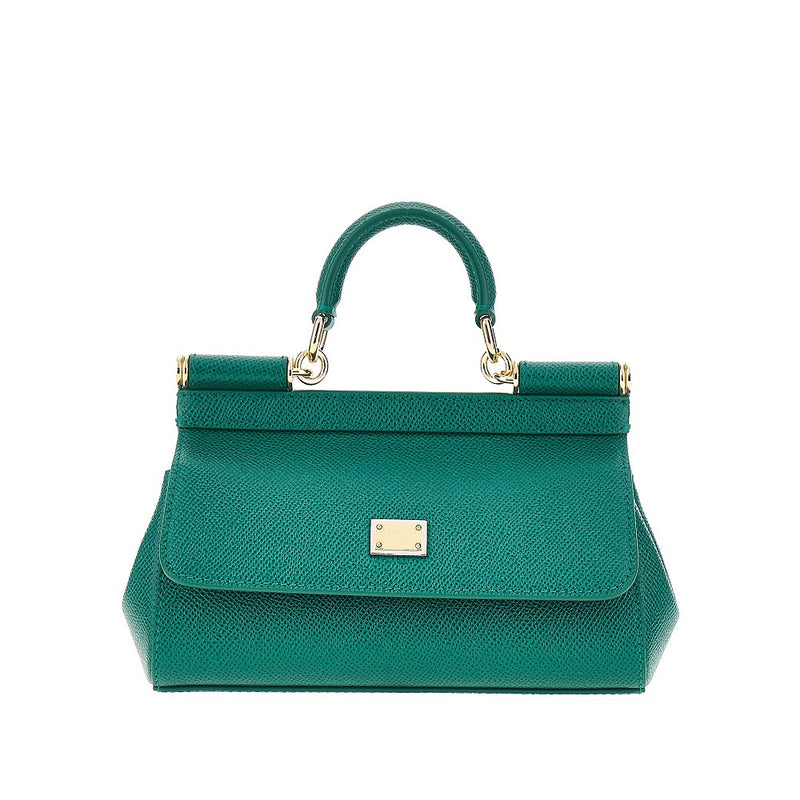 Dolce&gabbana Dolce&gabbana Sicily Dauphine Leather Mini Bag Green - World Class Fashion