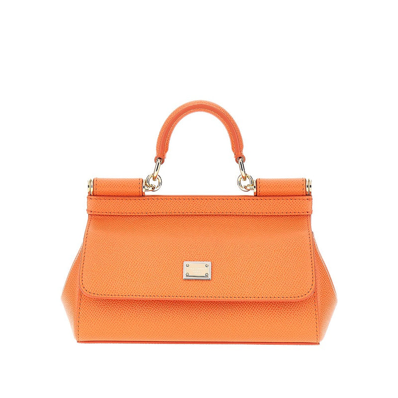Dolce&gabbana Dolce&gabbana Dauphine Leather Mini Sicily Bag Orange - World Class Fashion