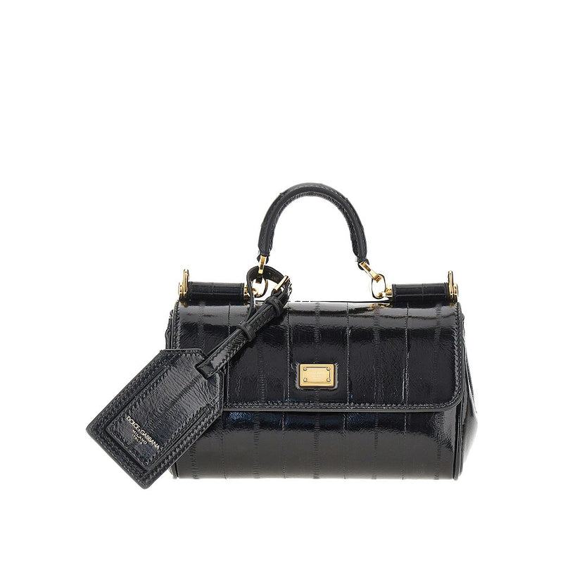 Dolce&gabbana Dolce&Gabbana Eel Leather Mini 'My Sicily' Bag Black - World Class Fashion