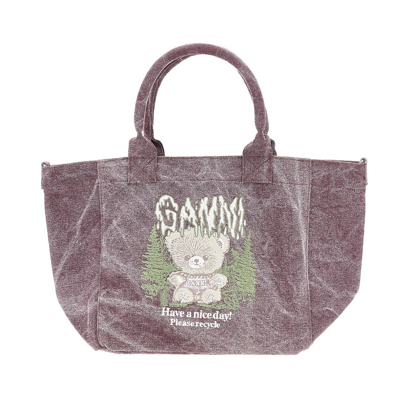 Ganni Ganni Small 'Forest Teddy' Tote Bag - World Class Fashion