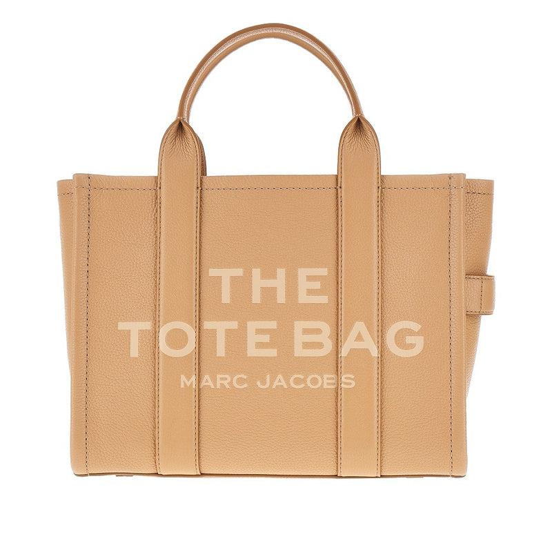 Marc Jacobs Marc Jacobs Leather Medium Tote Bag Beige - World Class Fashion