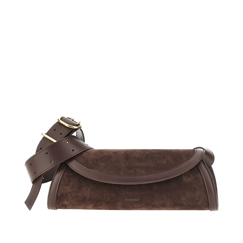 Jil Sander Jil Sander Suede Leather Small Cannolo Bag Brown - World Class Fashion