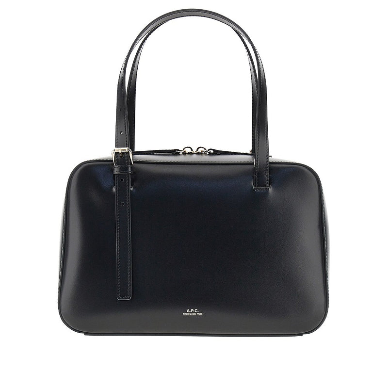 A.P.C. A.P.C. Virginie Box Leather Bag Black - World Class Fashion