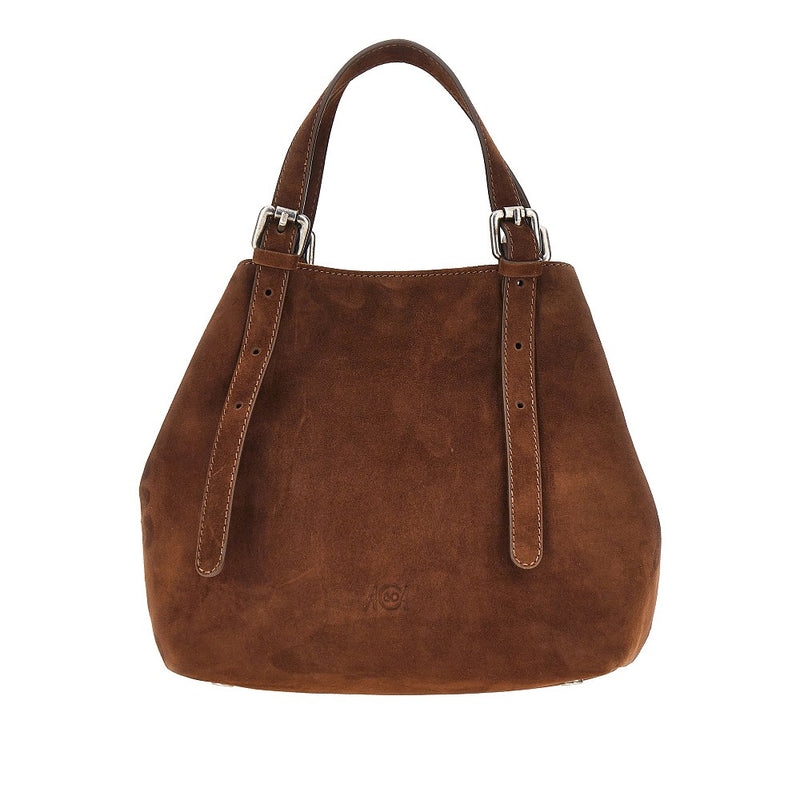 Autentica 504 Autentica 504 Galatea Suede Leather Bag Brown - World Class Fashion