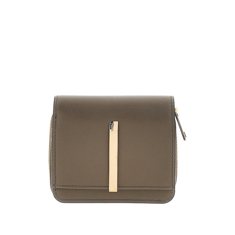 Tods Tods Leather Small Bi-fold Wallet Grey - World Class Fashion