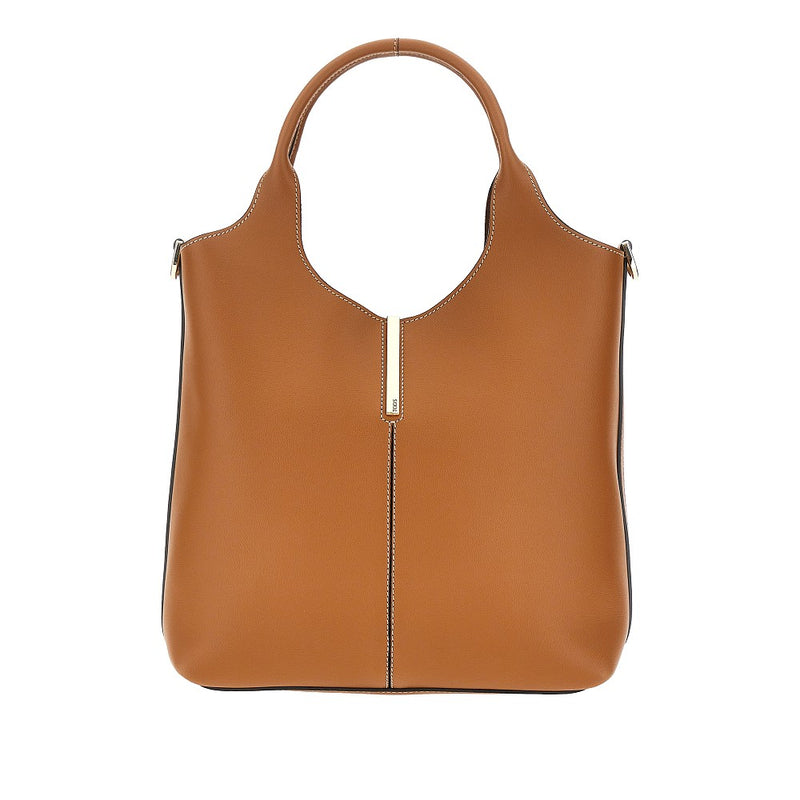 Tods Tods Leather Small Tote Shopping Bag Brown - World Class Fashion