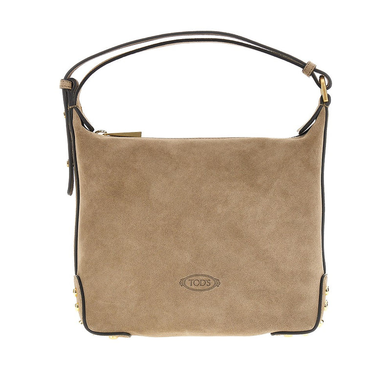Tods Tods Leather Metal Dots Mini Bag Beige - World Class Fashion